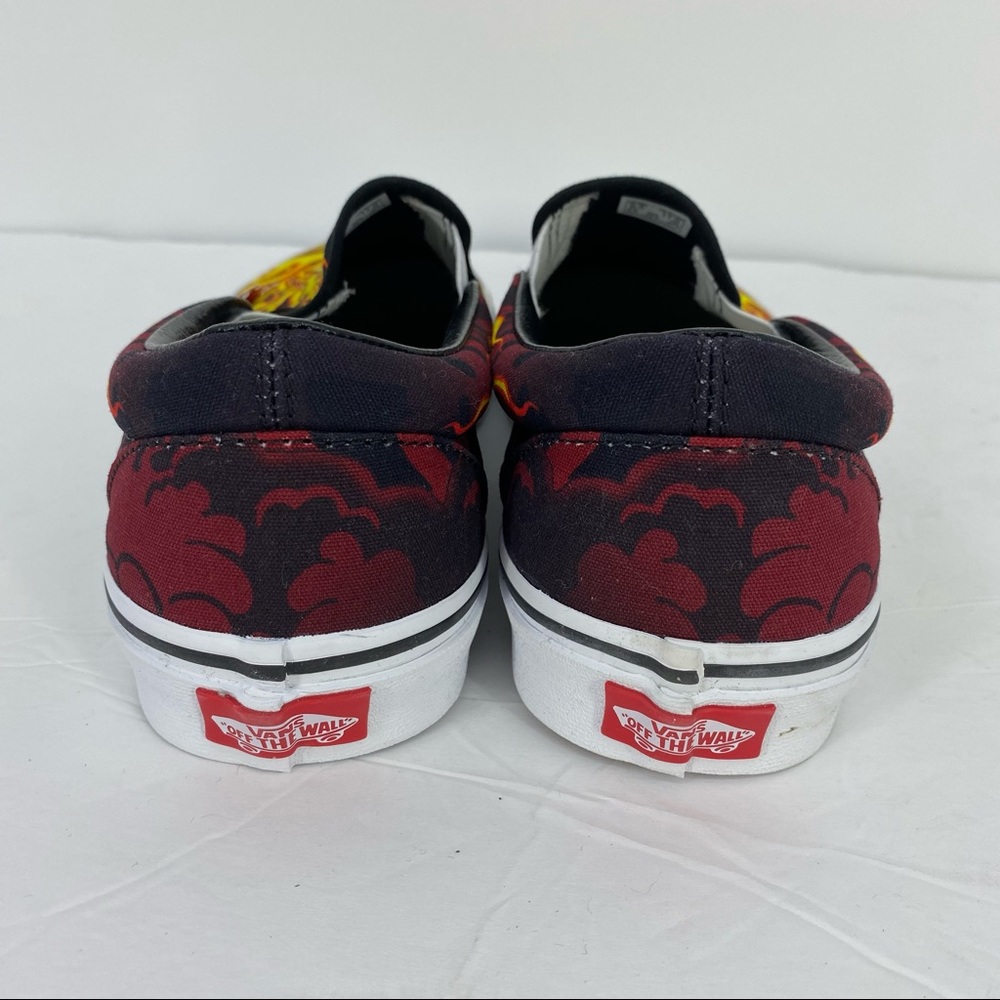 Vans Slip On Samurai Rising Sneakers Flames Skull - Picture 6 of 13